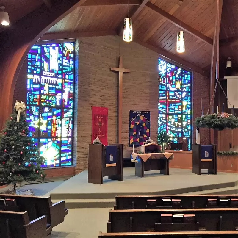 The sanctuary at Christmas