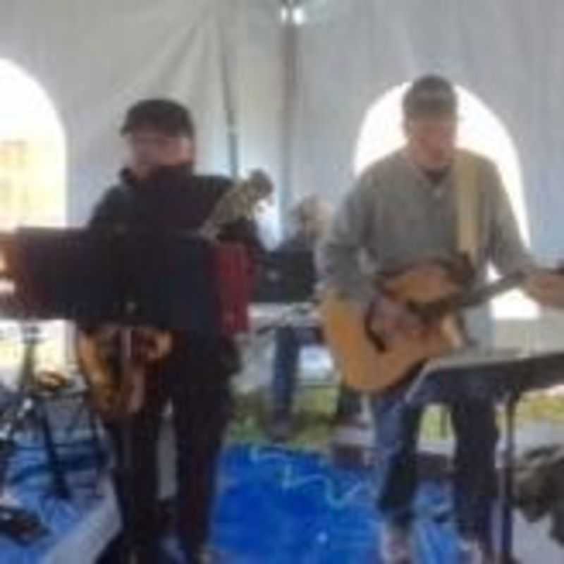 The Worship Team played with frozen fingers during the last Thanksgiving benefit event