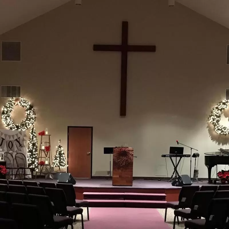 The sanctuary at Christmas