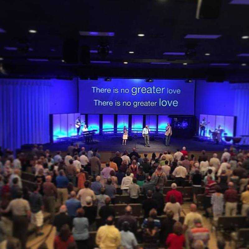 The Riverbend family in worship on Sunday