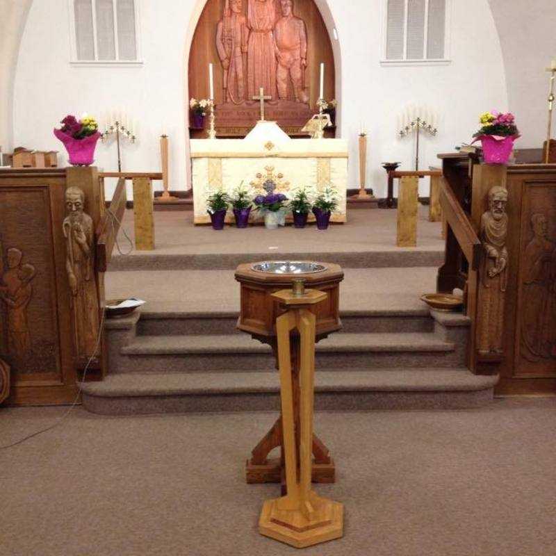 Church prepared for Saturday Easter Vigil