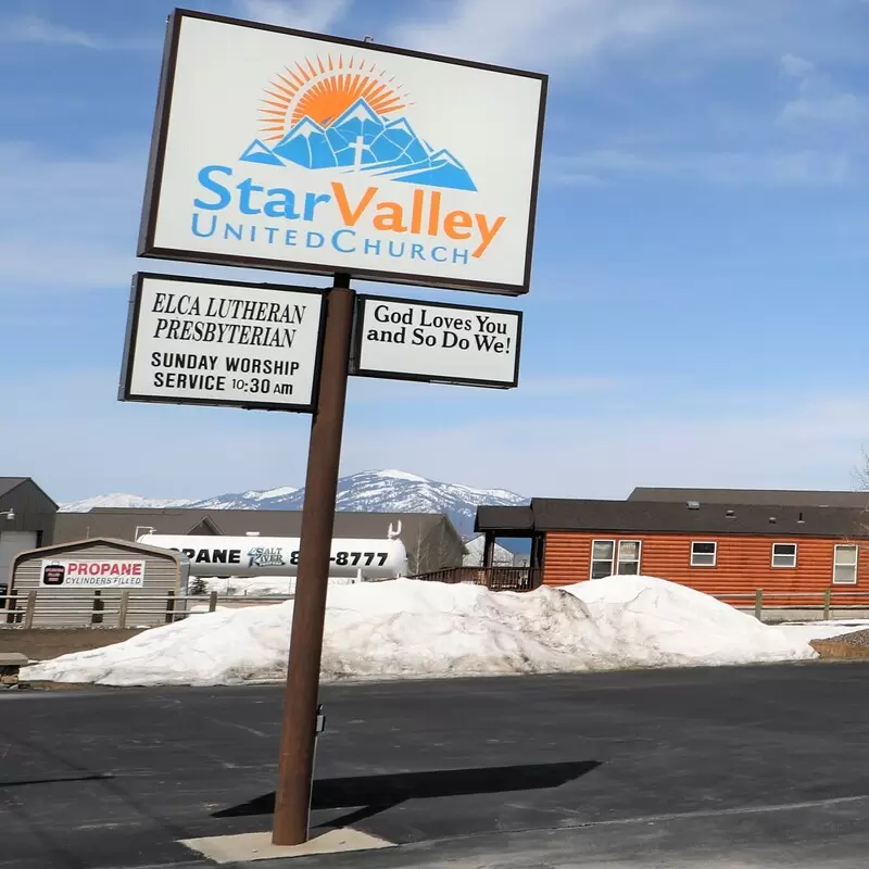 Star Valley United Church sign