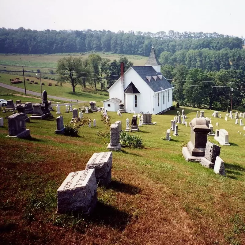 Concord Presbyterian Church Parker PA - photo courtesy of Linda Walls. Photo taken from the back of the church looking toward the road