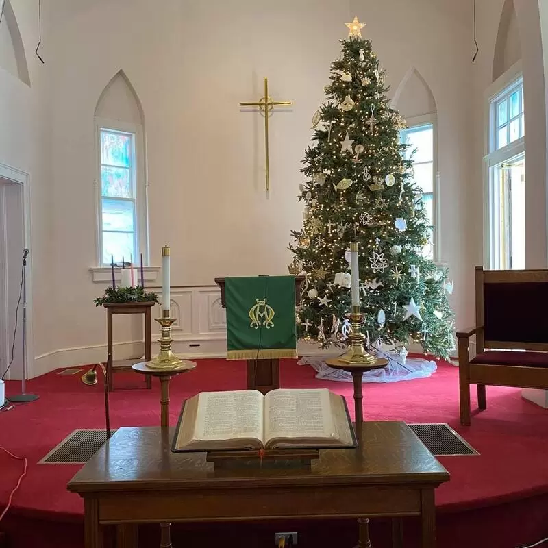 The sanctuary at Christmas