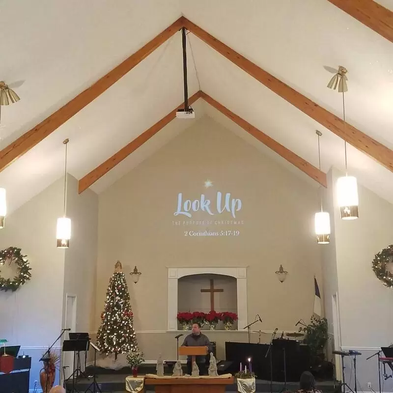 The sanctuary at Christmas