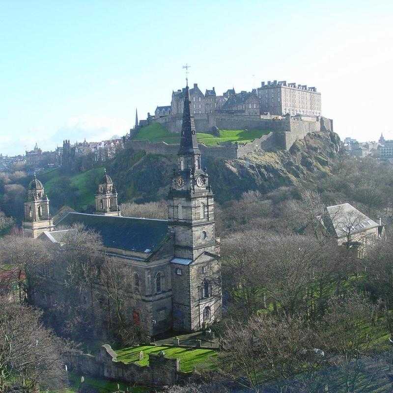 St Cuthbert's Church at the foot of Edinburgh Castle