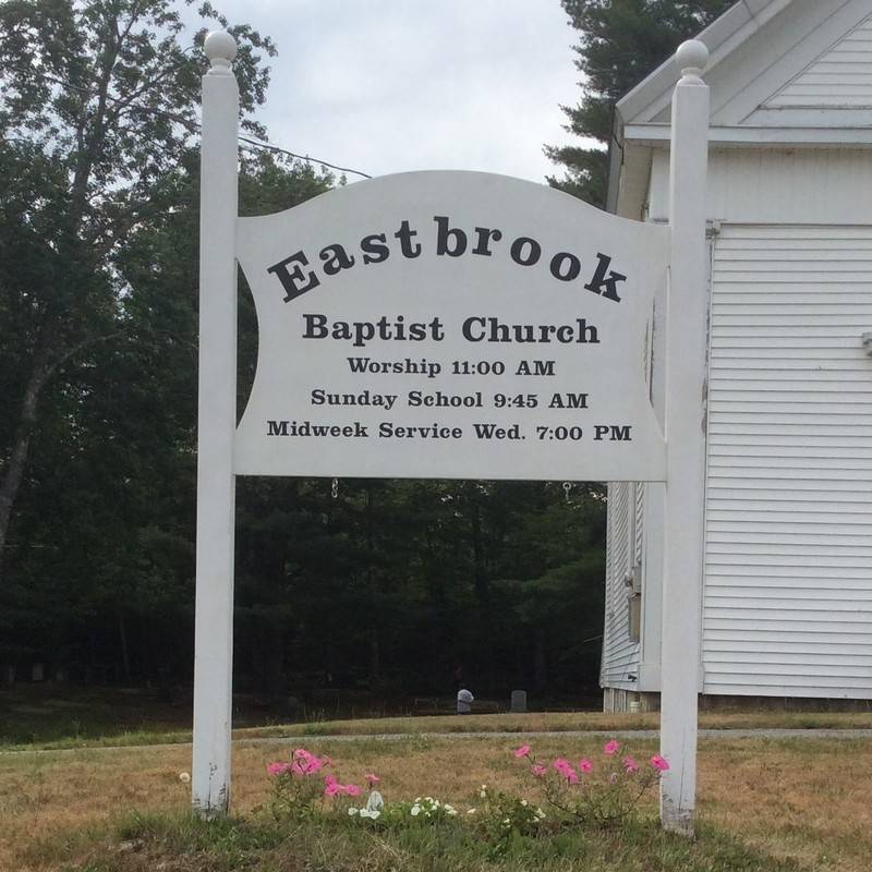 Eastbrook Baptist Church sign - photo courtesy of Diane Nibeck-Smith