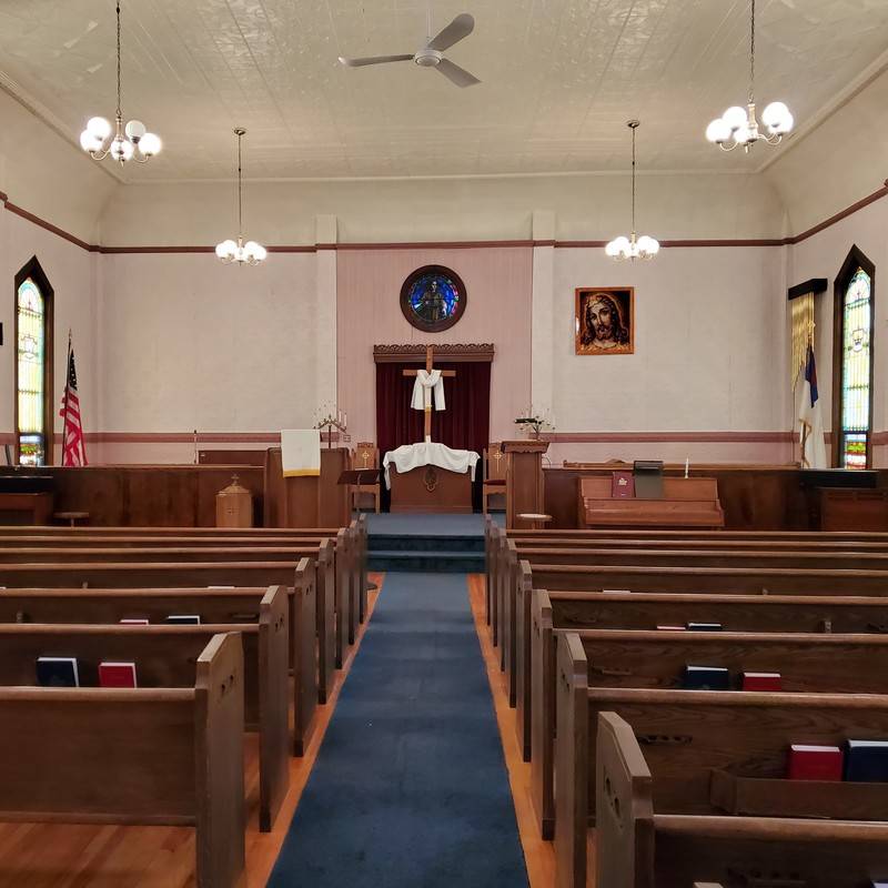 The Community Church of West Swanzey interior - photo courtesy of David Schoennagel