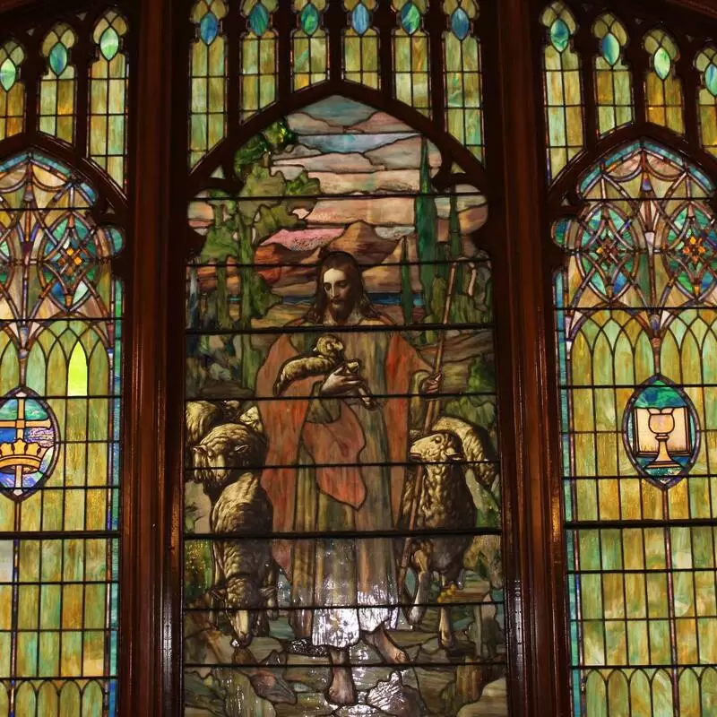 'Jesus the Good Shepherd' stained glass window