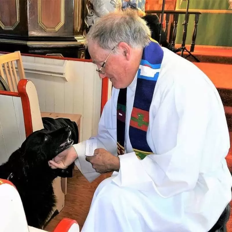 Blessing of the Pets with Rev. Andrew and Angel at St. Matthews, Owl's Head