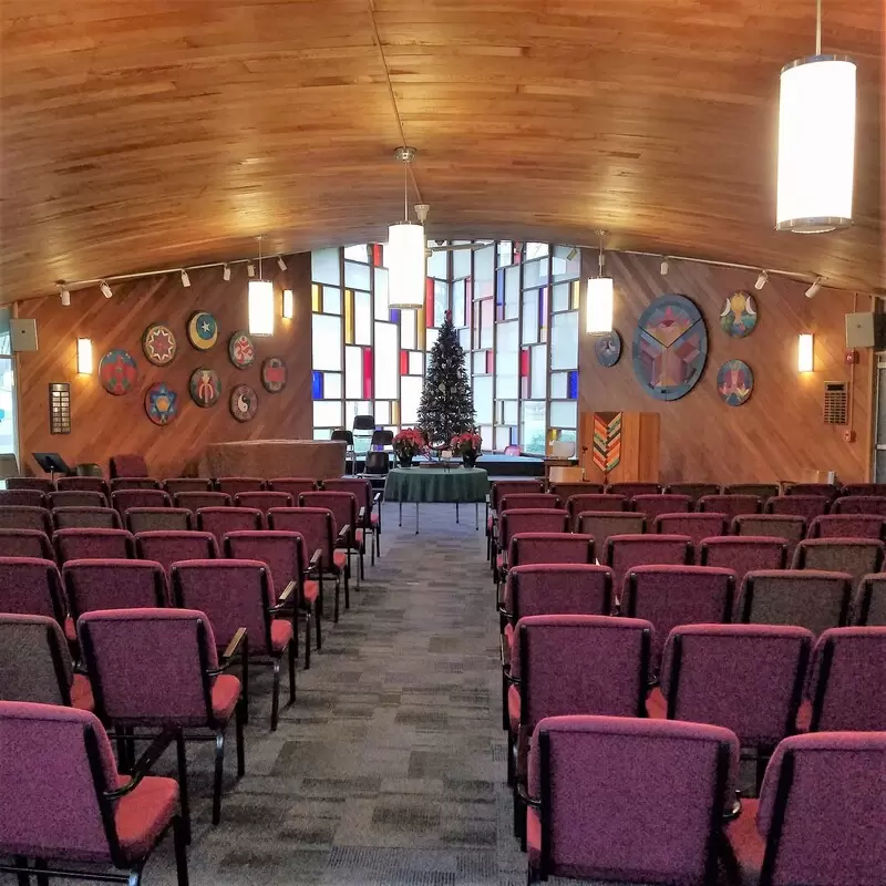 The sanctuary at Christmas