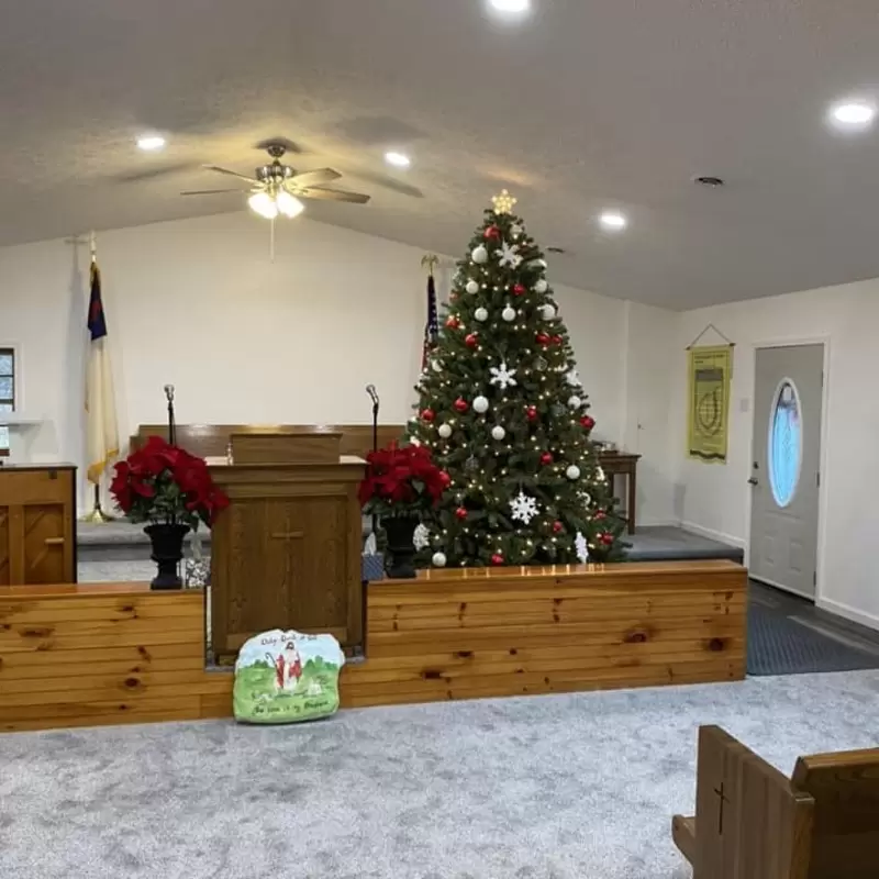 The sanctuary at Christmas