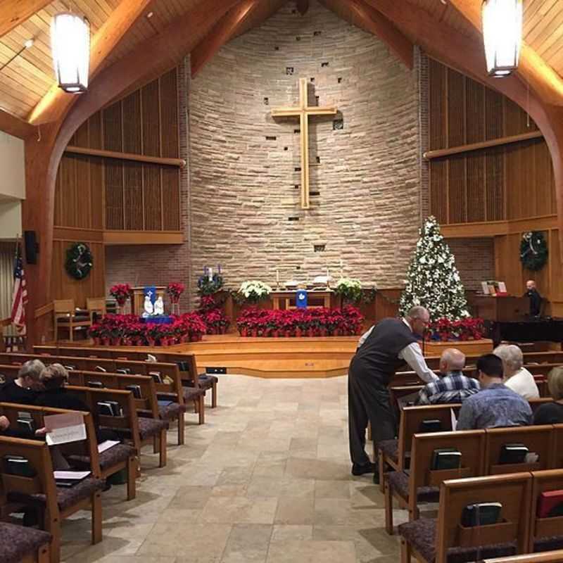 The sanctuary at Christmas