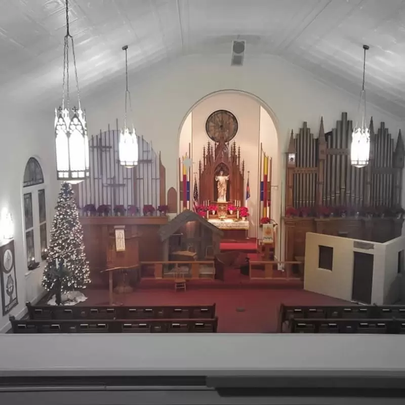 The sanctuary at Christmas