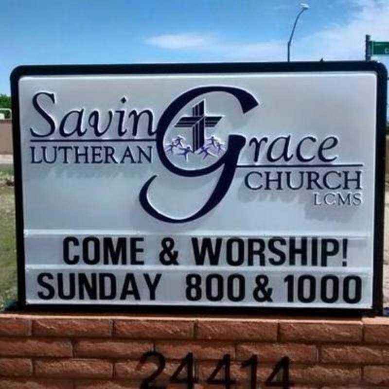 Saving Grace Lutheran Church sign