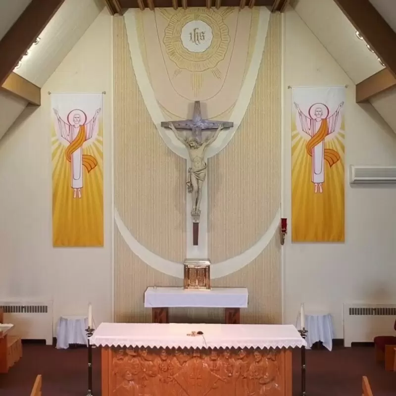 The altar at Our Lady of Lourdes