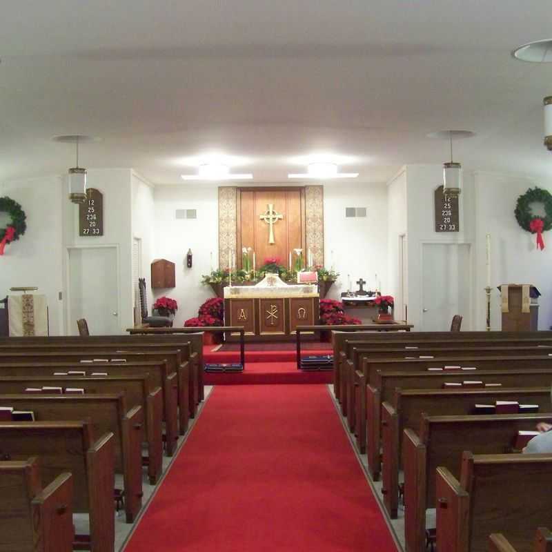 The sanctuary at Christmas