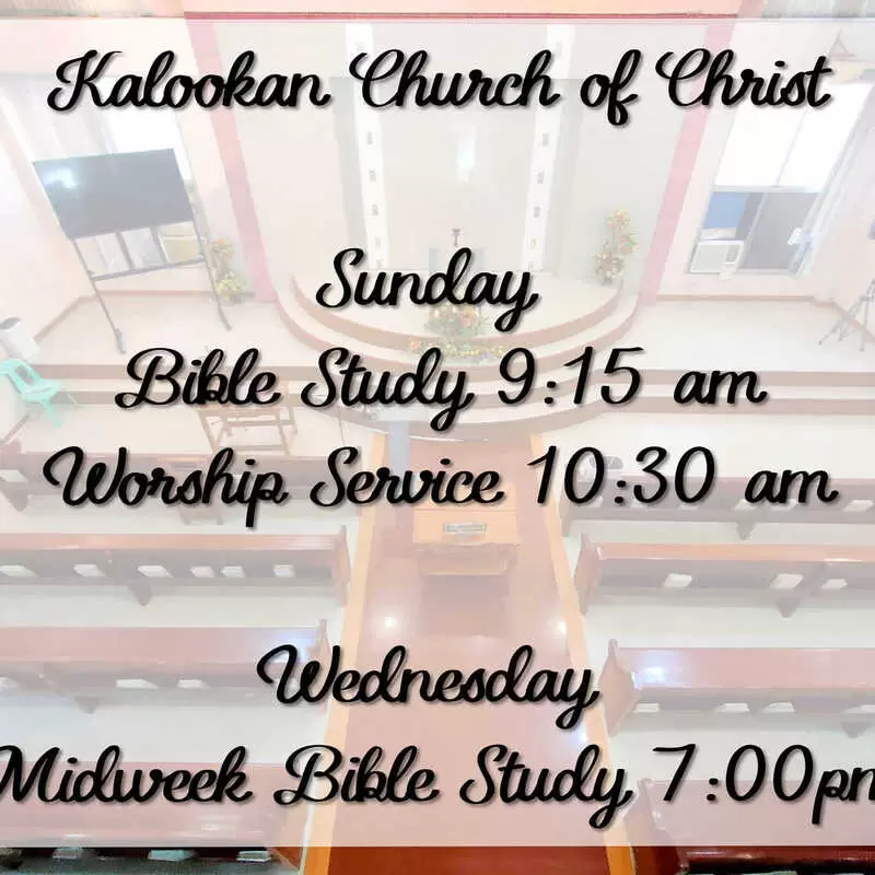 Kalookan Church of Christ Worship Schedule