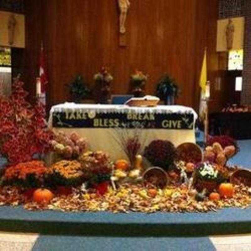 Our Sanctuary decorated for Thanksgiving