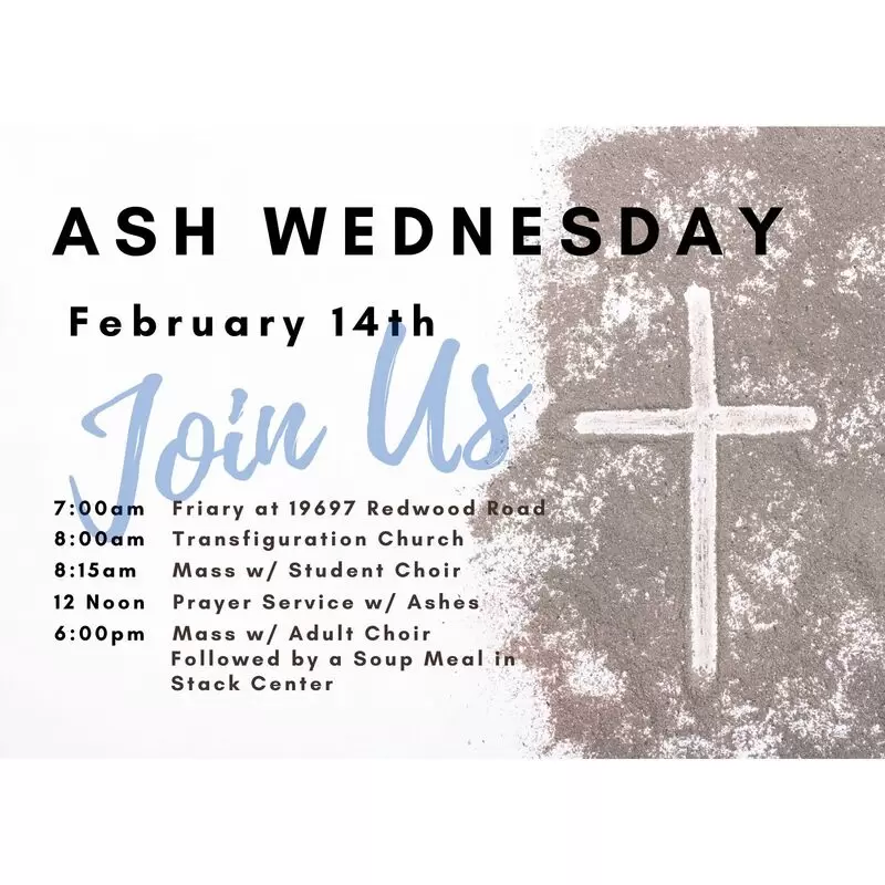 2024 Ash Wednesday Schedule