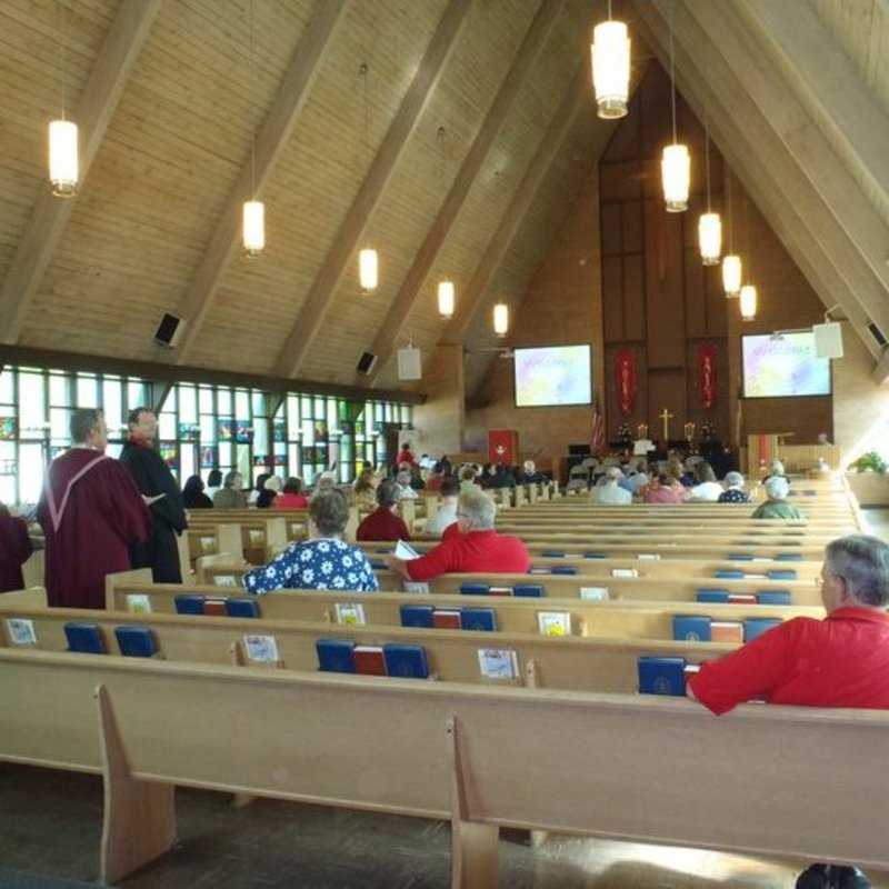 Sunday service at First Presbyterian Church of Wyandotte