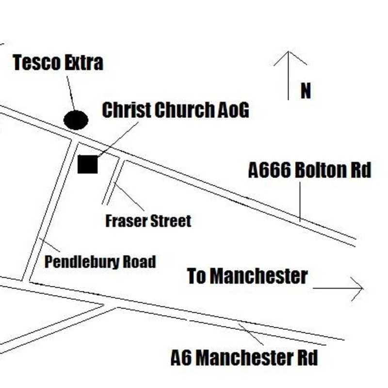 Christ Church AoG Pendlebury location map