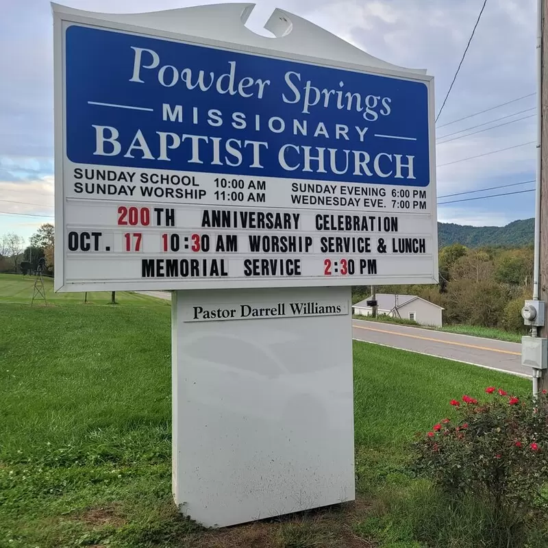 Powder Springs Missionary Baptist Church sign - photo courtesy of Allison Faith Givens-Nunn