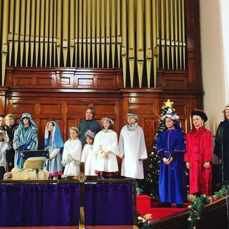 Practicing for the Children’s Christmas service 2018