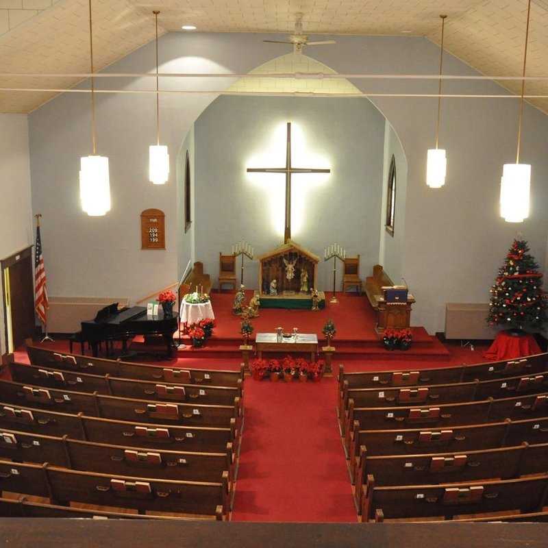 The sanctuary at Christmas