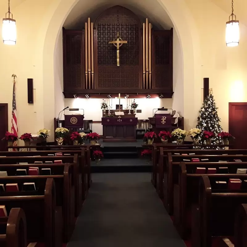 The sanctuary at Christmas