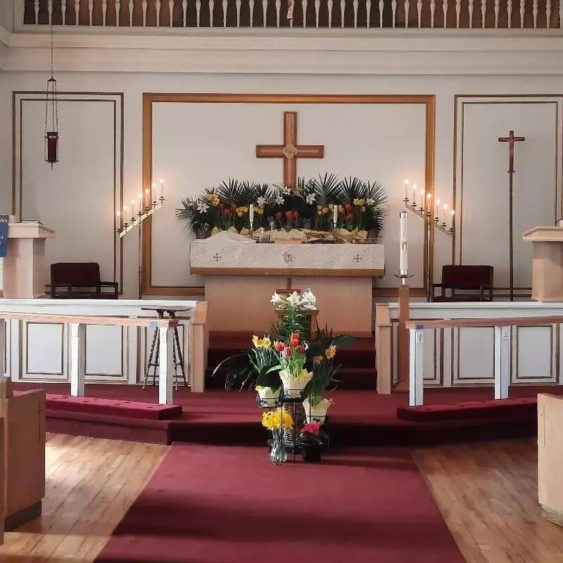 The altar at Easter