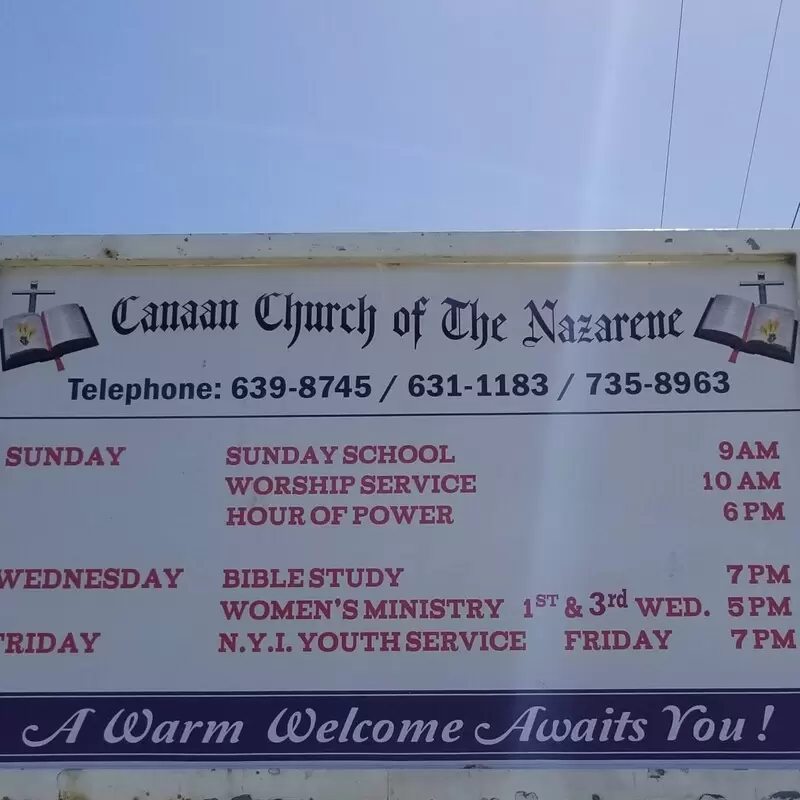 Canaan Church of the Nazarene church sign - photo courtesy of Quincy Crooks