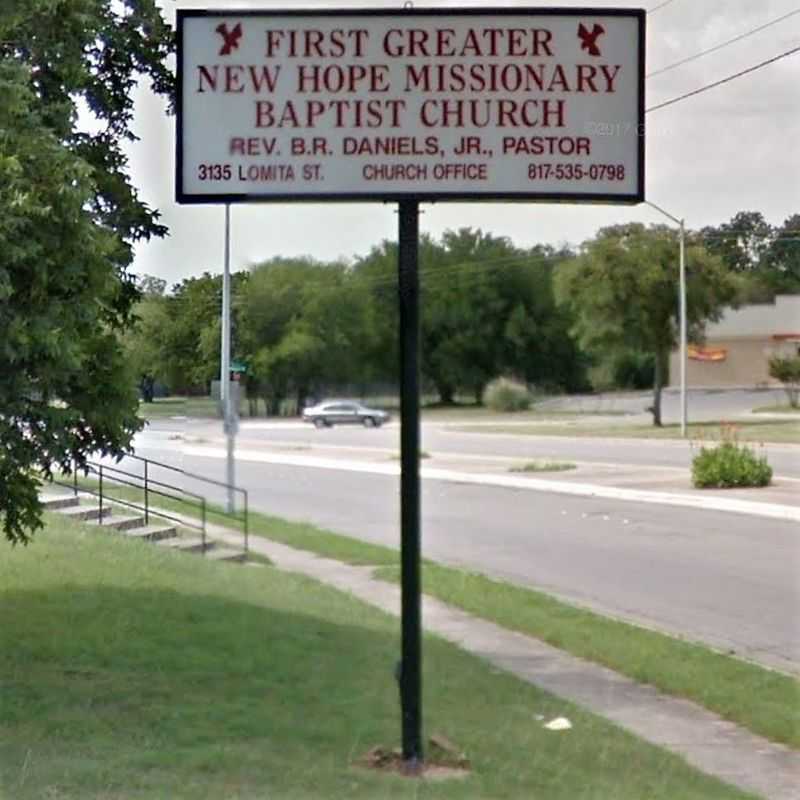 First Greater New Hope Baptist Church sign