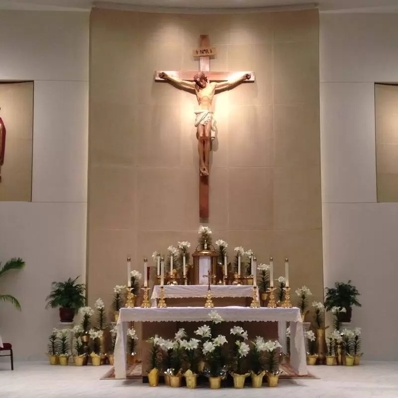 The altar at Easter