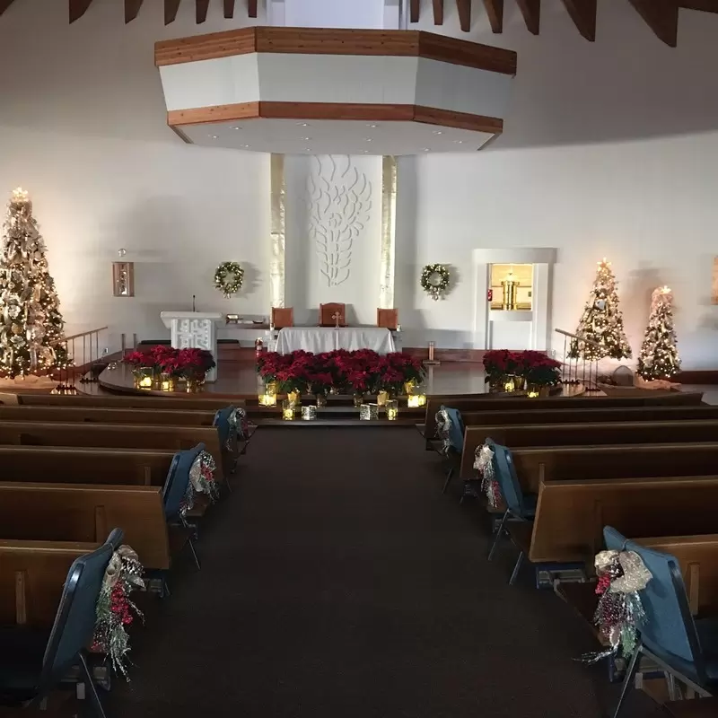 The sanctuary at Christmas