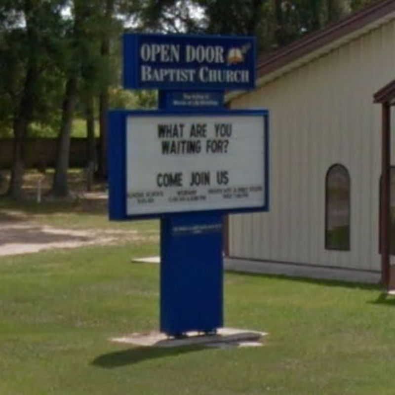 Open Door Baptist Church Pensacola church sign