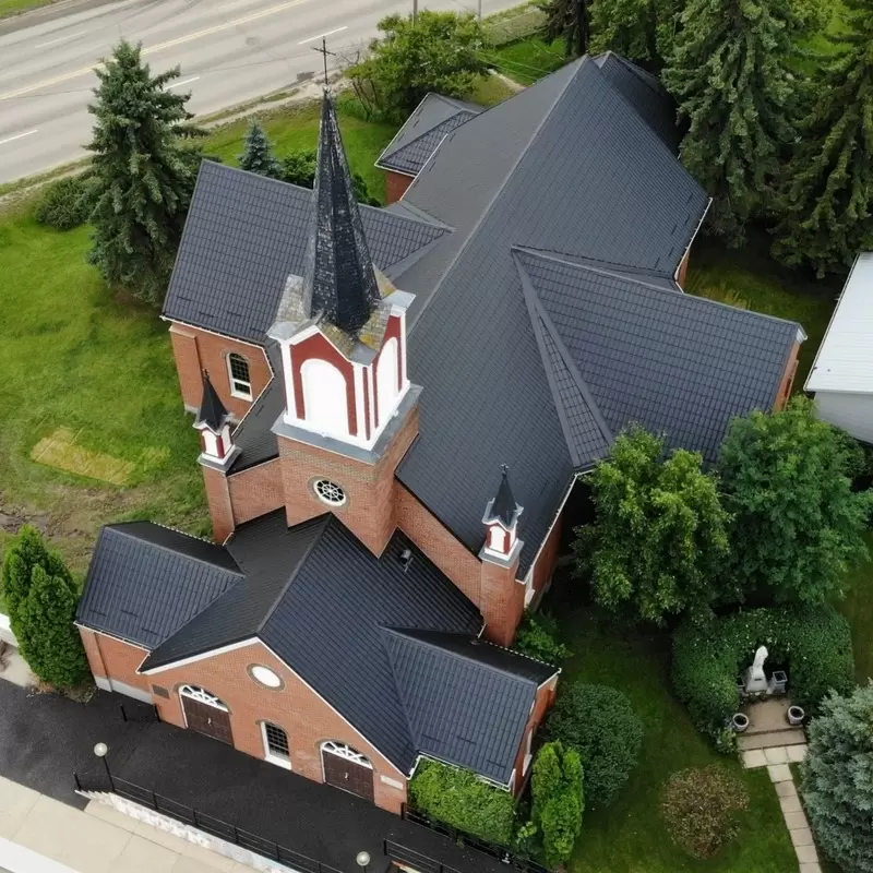 Aerial view of Saint Mary of the Assumption Church