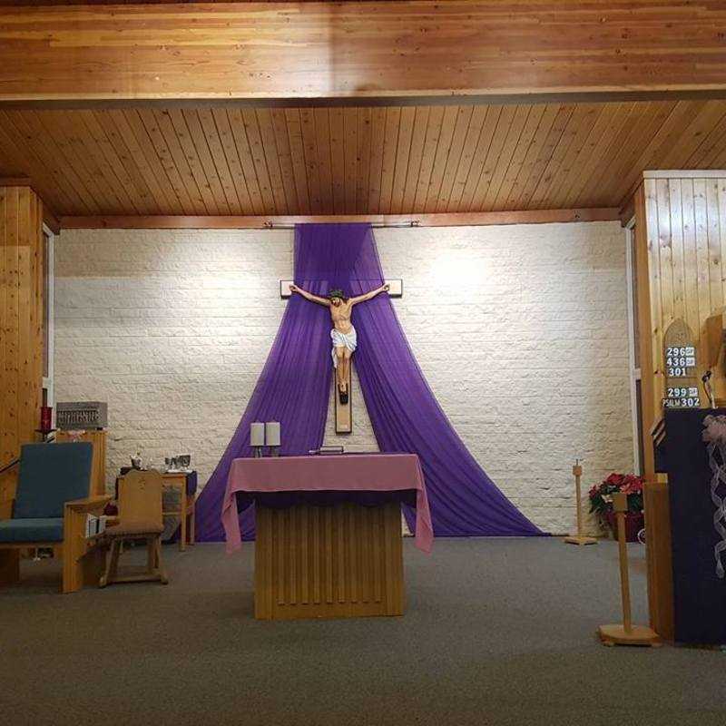 The sanctuary at Christmas