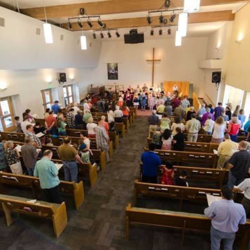 Sunday worship at First Presbyterian Church of Fairbanks, Alaska