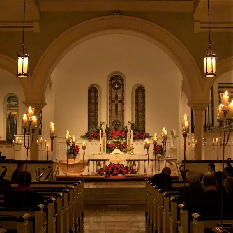 The sanctuary at Christmas