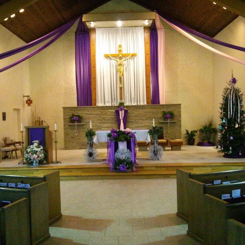 The sanctuary at Christmas