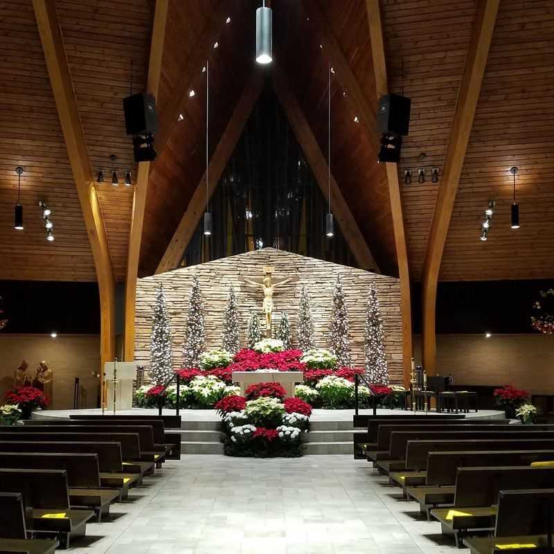 The sanctuary at Christmas