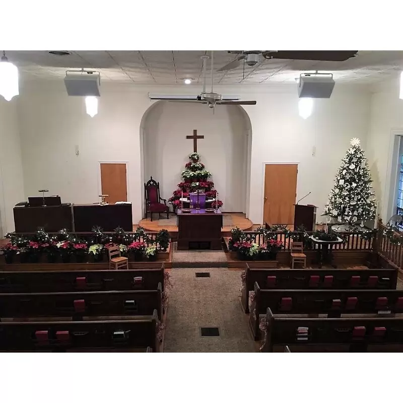 The sanctuary at Christmas