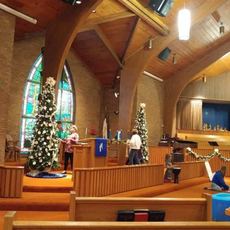 The sanctuary at Christmas