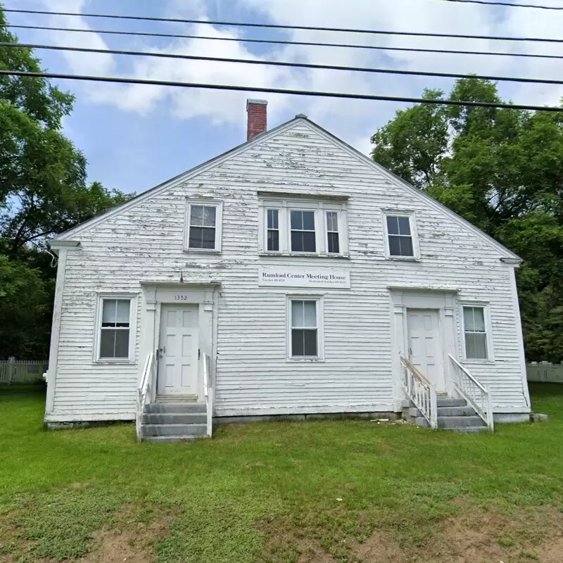 Rumford Center Meeting House. Erected AD 1828. Dedicated October 6th 1829.