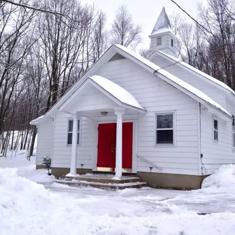 Teabo United Methodist Church in winter