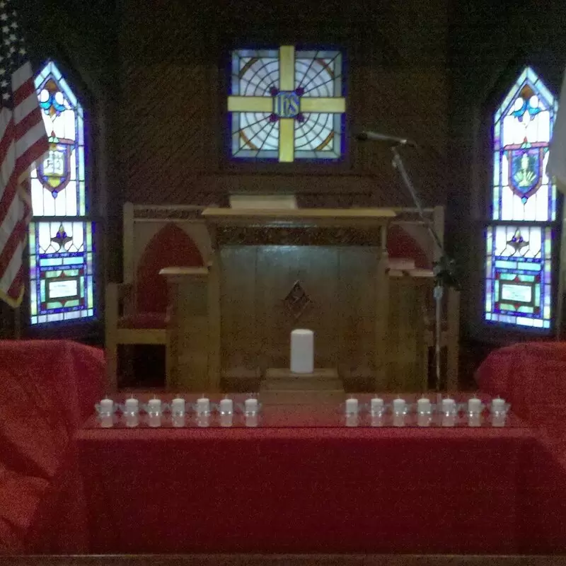 Altar set for Good Friday Tennebrae service