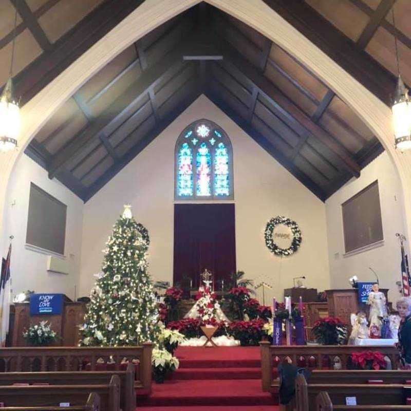 The sanctuary at Christmas