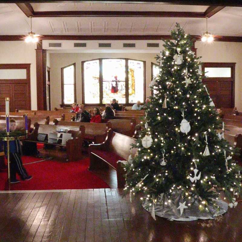 The sanctuary at Christmas