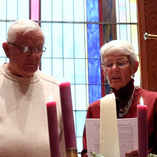 Lighting of the Advent Candle - December 24, 2023 Evening Service - Fred and Linda Sever